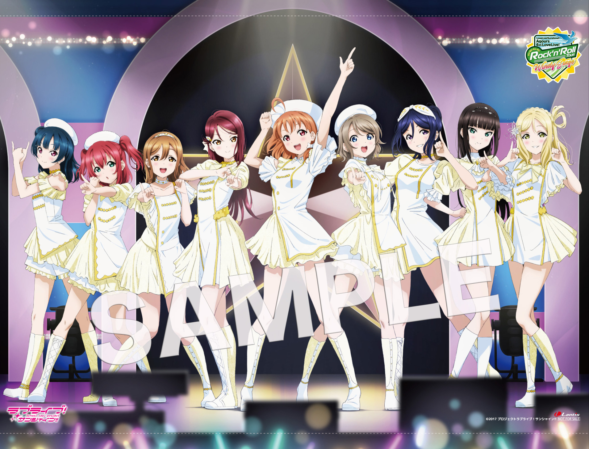ラブライブ サンシャイン Aqours 6th Live 箔押し 色紙まとめ売り ラブライブ サンシャイン Aqours 6th Live 箔押し 色紙まとめ
