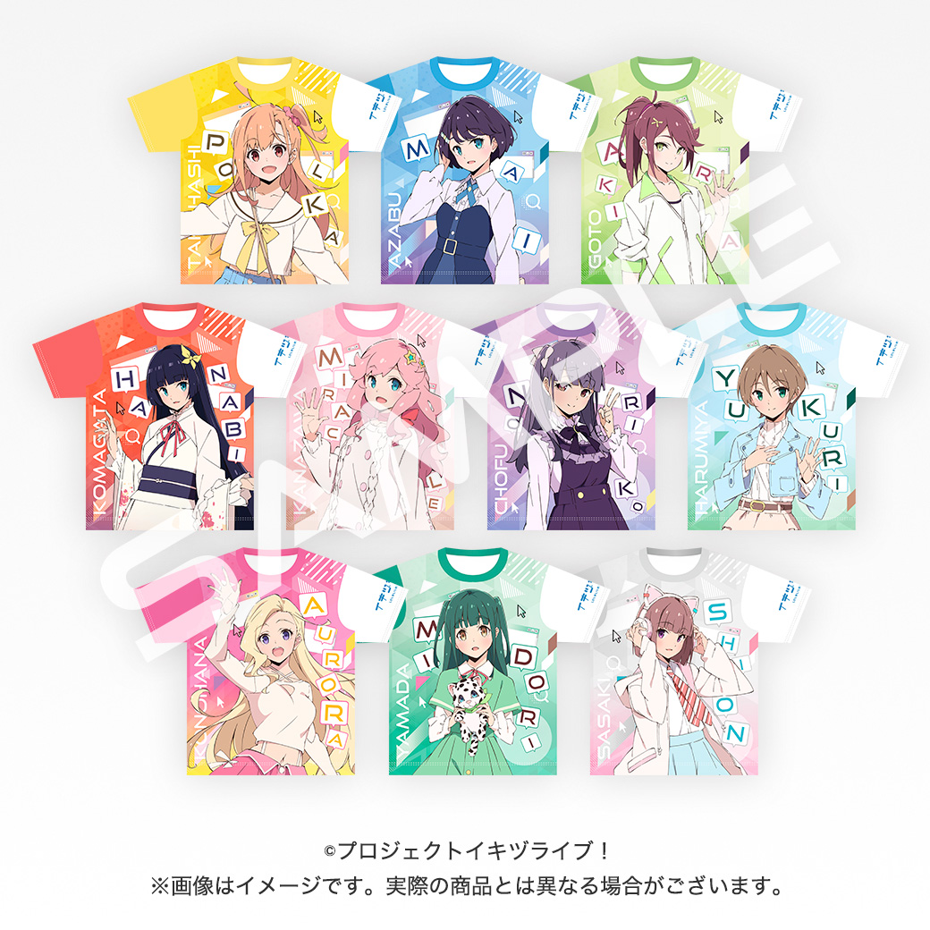 ◆ 写真2に現物写真有り イキヅライブ ラブライブ ゲーマーズ Tシャツ A3 バンダイナムコフィルムワークスより『イキヅライブ!LOVELIVE